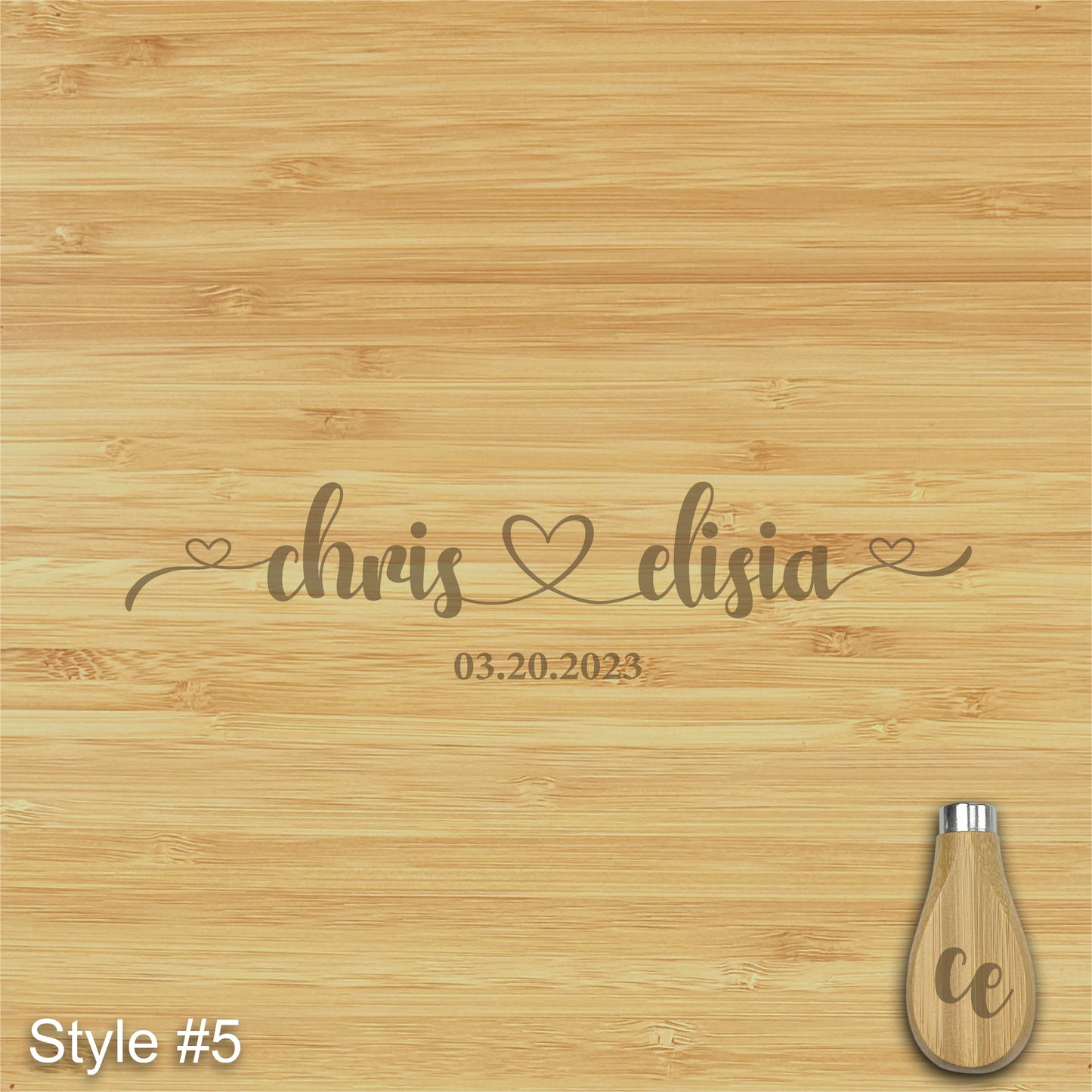 Custom Engraved Charcuterie Board and Tools with Side Drawers - 16"(31") x 13"